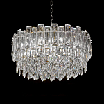 Круглая люстра с хрустальными подвесками на серебряном каркасе Gorgeous Crystal Light варинант исполнения - 5 | Loft Concept в Челябинске