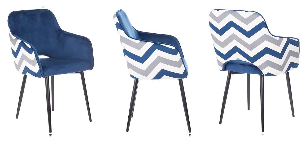 Стул SHARRON Chair Сапфировый Зигзаг Стул SHARRON Chair Сапфировый Зигзаг - Loft-Concept в Челябинске
