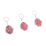 Зеркало брелок складное двухстороннее из натурального камня Родонит Stone Mirrors варинант исполнения - 4 | Loft Concept в Челябинске