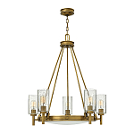  Люстра с 5-ю цилиндрическими плафонами из стекла с пузырьками Hinkley варинант исполнения - 8 | Loft Concept в Челябинске