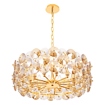 Люстра круглая золотого цвета с круглыми хрустальным элементами Solyria варинант исполнения - 5 | Loft Concept в Челябинске