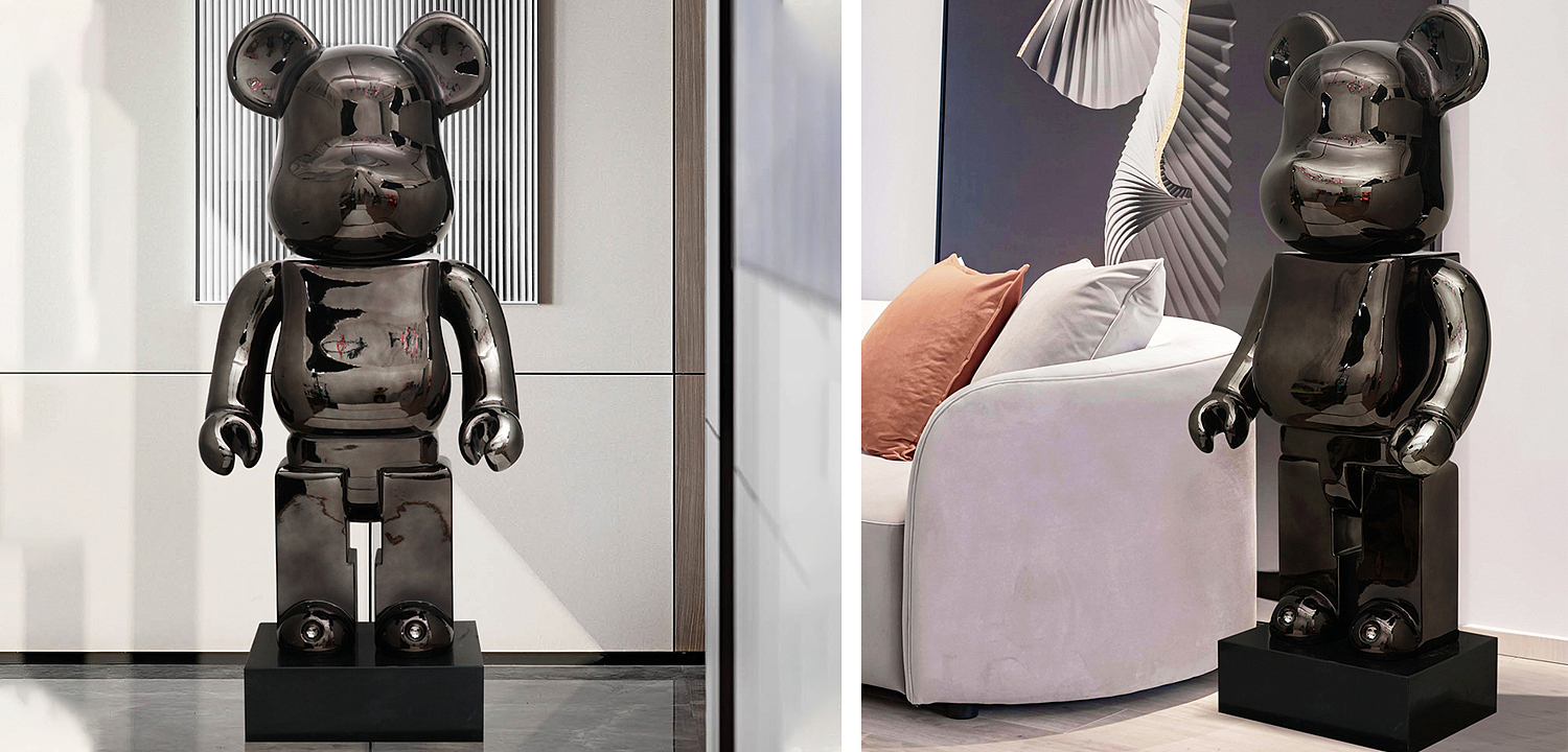 Статуэтка Bearbrick Black on stand Статуэтка Bearbrick Black on stand - Loft-Concept в Челябинске
