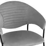 Серый стул с обивкой из искусственной замши Alexis варинант исполнения - 6 | Loft Concept в Челябинске