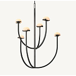 Люстрас 6-ю мраморными плафонами в форме купола Light Warm Light варинант исполнения - 7 | Loft Concept в Челябинске