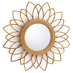 Зеркало из ротанга в форме цветка WICKER MIRROR 65  варинант исполнения - 1 | Loft Concept в Челябинске