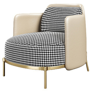 Кресло Pied de poule Cream Armchair