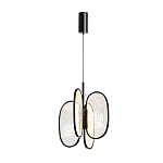 Люстра с гравировкой на акриловых плафонах Gravyura Black D 33 см варинант исполнения - 2 | Loft Concept в Челябинске