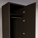 Узкий Шкаф Primo с 2 выдвижными ящиками Темный орех варинант исполнения - 6 | Loft Concept в Челябинске