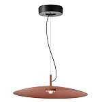 Подвесной светильник круглой формы с коричневым металлическим абажуром Halo Drift варинант исполнения - 1 | Loft Concept в Челябинске
