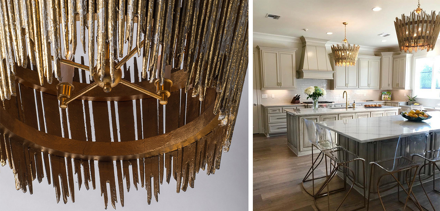 Люстра Ragna Golden Wooden Rods Chandelier Люстра Ragna Golden Wooden Rods Chandelier - Loft-Concept в Челябинске