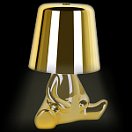 Настольная лампа фигурная золотого цвета с гладким абажуром Высота 16 см Sophia варинант исполнения - 3 | Loft Concept в Челябинске