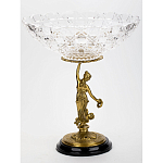 Чаша стеклянная прозрачная на бронзовой подставке с фигуркой девушки Eden Garden варинант исполнения - 3 | Loft Concept в Челябинске