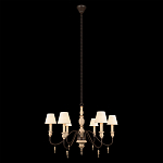 Люстра на металлическом основании с 6-ю белыми тканевыми абажурами Terrain варинант исполнения - 3 | Loft Concept в Челябинске