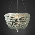 Люстра круглая с каскадом из декоративных элементов Sea Glass варинант исполнения - 4 | Loft Concept в Челябинске