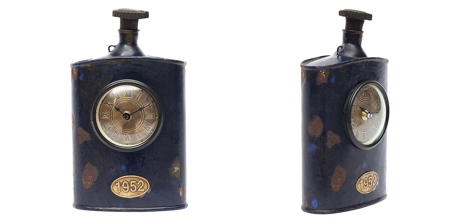 Часы Antique Indian Bottle of Brandy Clock - Loft-Concept в Челябинске