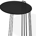 Стол журнальный круглый со столешницей из стекла Gold and Black Marble варинант исполнения - 3 | Loft Concept в Челябинске