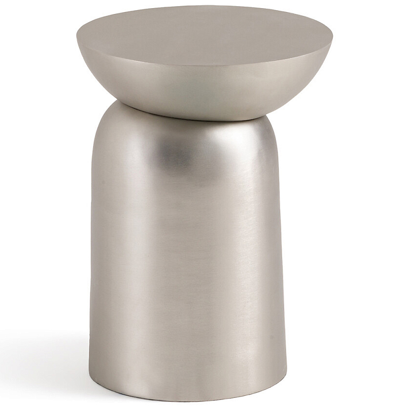 Приставной стол из алюминиевого сплава Meskill Side Table Серебряный Приставной стол из алюминиевого сплава Meskill Side Table Серебряный в Челябинске | Loft Concept