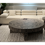 Столик журнальный круглый с полосатым узором Zebroids варинант исполнения - 5 | Loft Concept в Челябинске