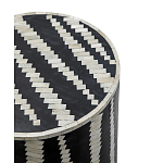 Приставной круглый столик с инкрустацией Black and White Geometry Stool варинант исполнения - 2 | Loft Concept в Челябинске
