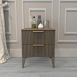 Тумба прикроватная коричневая с двумя ящиками Harper Line варинант исполнения - 2 | Loft Concept в Челябинске