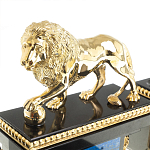 Настольный письменный набор из лазурита с декором в виде льва Golden Lion варинант исполнения - 4 | Loft Concept в Челябинске