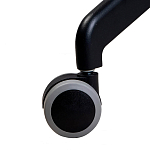 Стул с мягкой бежевой обивкой из велюра и подъемно-поворотным механизмом на черных колесиках Harper Beige варинант исполнения - 6 | Loft Concept в Челябинске