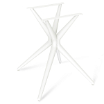 Стол обеденный с круглой столешницей из керамики на четырех белых ножках Sand Ceramics варинант исполнения - 5 | Loft Concept в Челябинске