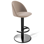 Барный стул вращающийся со спинкой Бежевый Велюр Vendramin Chair варинант исполнения - 1 | Loft Concept в Челябинске