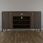 Комод-буфет Elsa Dreams Walnut с открытыми полками   варинант исполнения - 5 | Loft Concept в Челябинске