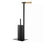 Держатель для туалетной бумаги с ершиком Black Bathroom Accessory варинант исполнения - 3 | Loft Concept в Челябинске