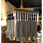 Люстра квадратная плетеная с бахромой Wicker Square Chandelier with Tassels варинант исполнения - 3 | Loft Concept в Челябинске