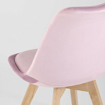 Стул с мягким велюровым сиденьем Arvika Pink варинант исполнения - 6 | Loft Concept в Челябинске