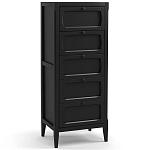 Комод узкий с 5-ю ящиками черный Silva Black Chest of Drawers варинант исполнения - 2 | Loft Concept в Челябинске