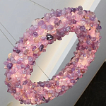 Люстра кргулая из фиолетового хрустального камня Purple Diamond варинант исполнения - 2 | Loft Concept в Челябинске