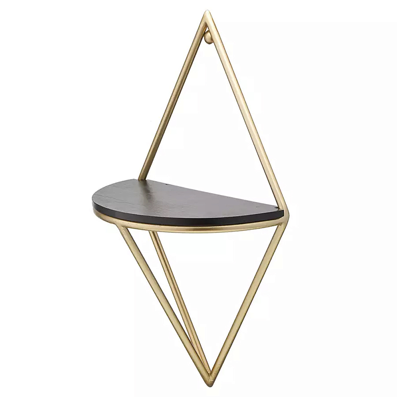 Полка фигурная Geometric Shapes Черный Латунь Полка фигурная Geometric Shapes Черный Латунь в Челябинске | Loft Concept