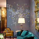 Обои ручная роспись Gingko Colourway SC-98 on Gun Metal dyed silk варинант исполнения - 2 | Loft Concept в Челябинске