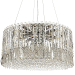 Круглая люстра с металлическими и хрустальными подвесками Bonnay Crystal Chrome Chandelier варинант исполнения - 5 | Loft Concept в Челябинске