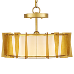 Потолочный светильник круглый с каркасом в форме треугольников и тканевым абажуром Brutal Light варинант исполнения - 1 | Loft Concept в Челябинске