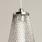 Люстра круглая каскадня с 5-ю плафонами из металлической сетки Mesh Lampshade Lighting варинант исполнения - 9 | Loft Concept в Челябинске