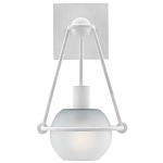 Бра белое с матовым стеклянным плафоном в форме шара White Lighthouse варинант исполнения - 2 | Loft Concept в Челябинске