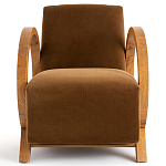 Кресло с круглыми деревянными подлокотниками Modesto Chair варинант исполнения - 2 | Loft Concept в Челябинске