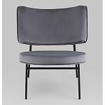 Мини-кресло District Lounge велюр серый варинант исполнения - 4 | Loft Concept в Челябинске