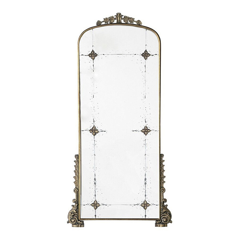 Зеркало в раме с античными позолоченными фрагментами Palace Antique Mirror Винтажное Темное Золото  в Челябинске | Loft Concept 