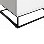 Шкаф-витрина белая с полками и стеклянной дверью Strict Lines варинант исполнения - 5 | Loft Concept в Челябинске