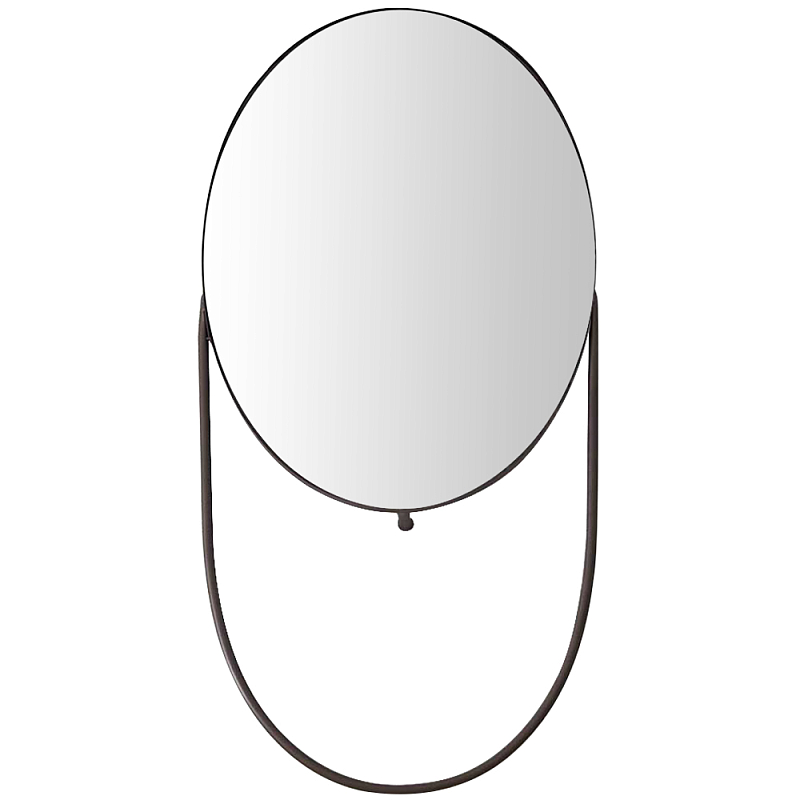 Овальное настенное зеркало Tracy Industrial Mood Mirror Черный Овальное настенное зеркало Tracy Industrial Mood Mirror Черный в Челябинске | Loft Concept