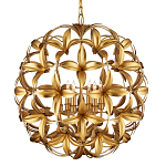 Люстра в форме шара из золотых лепестков Hanging Flowers варинант исполнения - 1 | Loft Concept в Челябинске