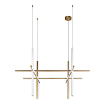 Люстра с 6-ю цилиндрическими плафонами на тонких тросах Trumpet tube варинант исполнения - 6 | Loft Concept в Челябинске