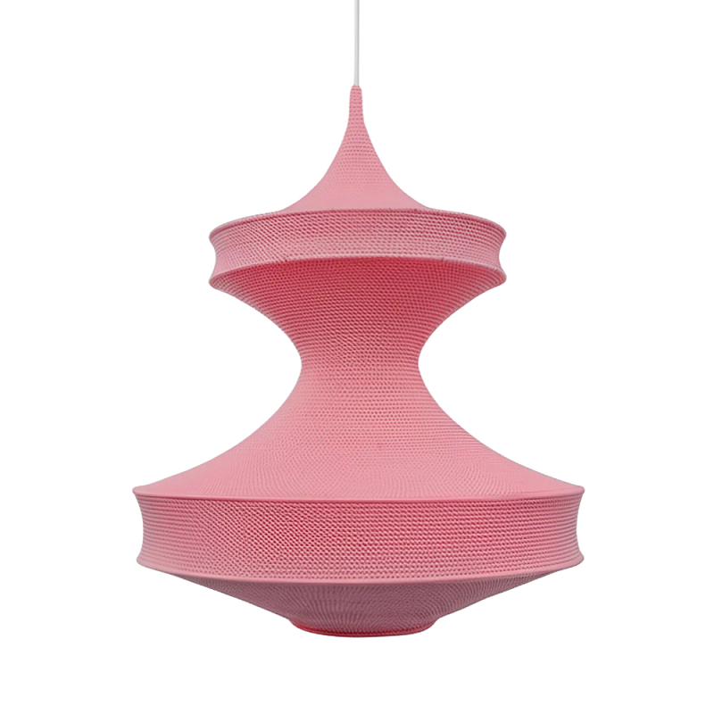 Подвесной вязаный розовый светильник «Моника» Розовый в Челябинске | Loft Concept 