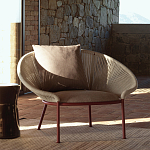 Дизайнерское уличное кресло с веревочной спинкой PETALO Armchair варинант исполнения - 8 | Loft Concept в Челябинске