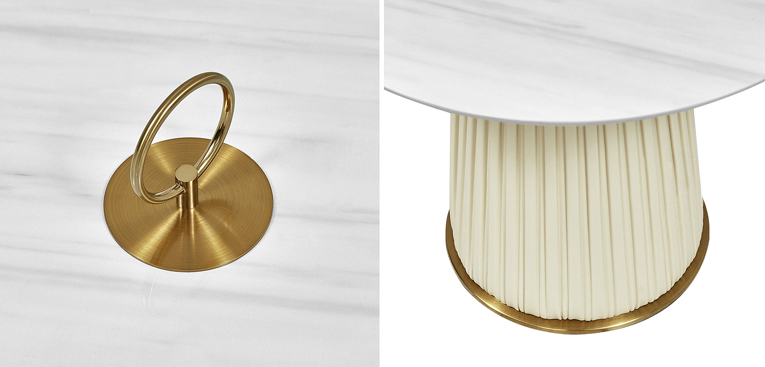 Приставной стол Orlaith White Gold Side Table Приставной стол Orlaith White Gold Side Table - Loft-Concept в Челябинске